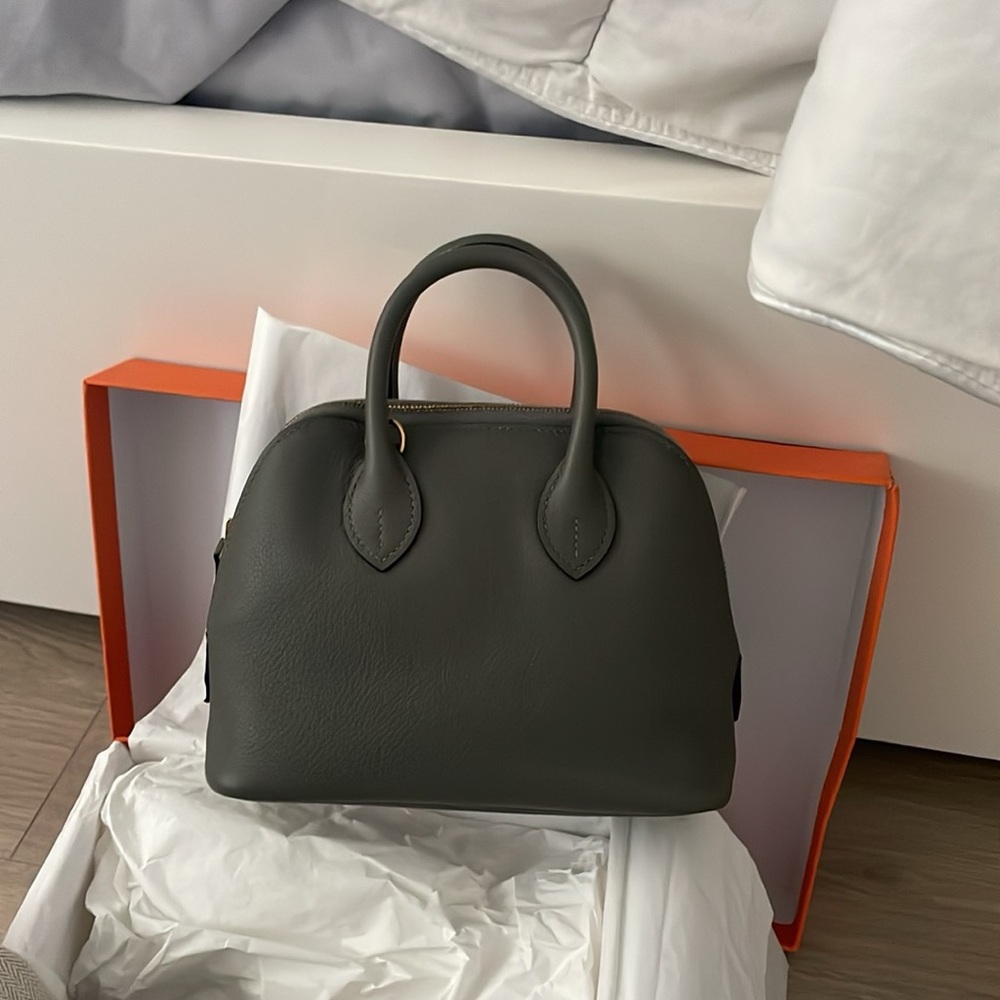 Hermes mini bolide gris Meyer GHW